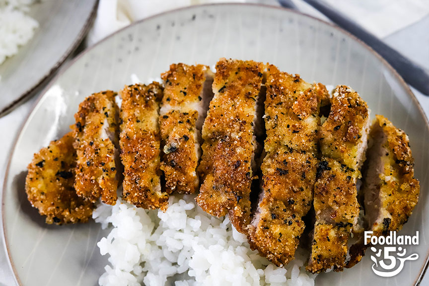 Kaki Mochi Crusted Pork Tonkatsu